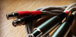 coiled up audio cables