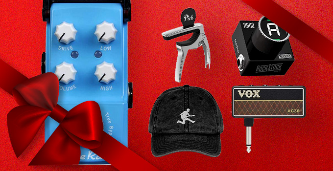 Image of guitar accessories and apparel