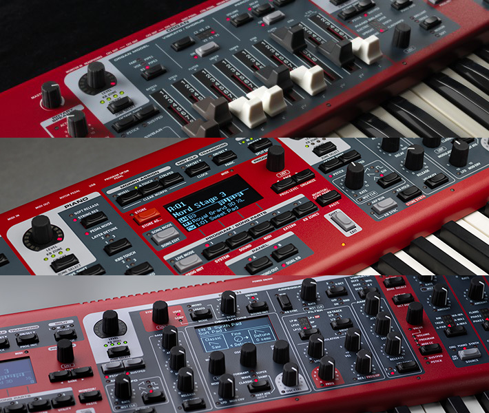 image showing the controls and features of the Nord Stage 3 Compact synthesizer