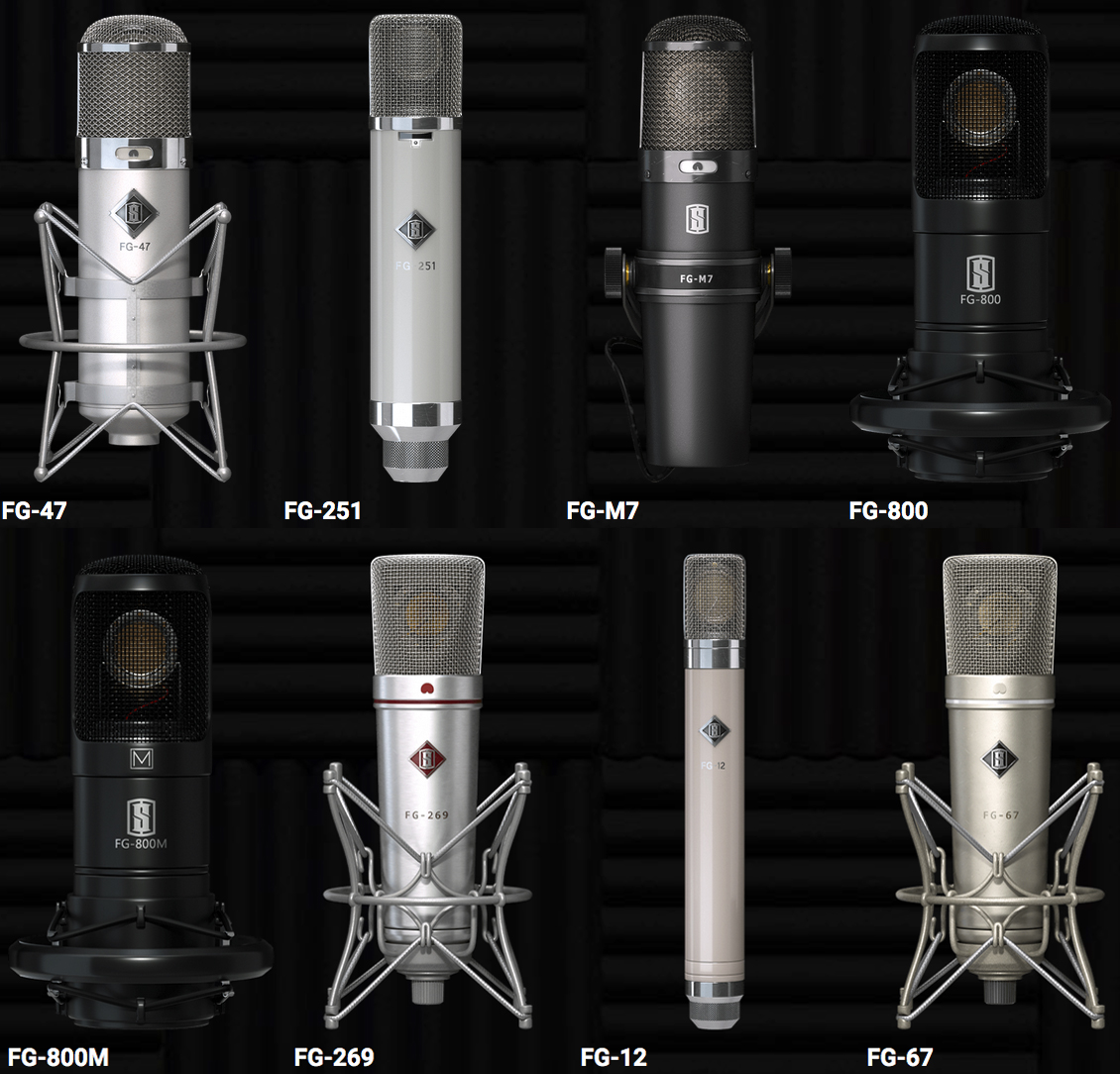 image of the models of microphone that the Slate Digital VMS ML-1 Modeling Microphone models